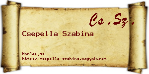 Csepella Szabina névjegykártya